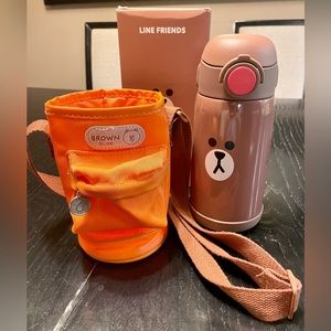 Brand New Line Friends stainless steel water bottle for kids